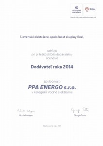 TOP dodávateľ 2014